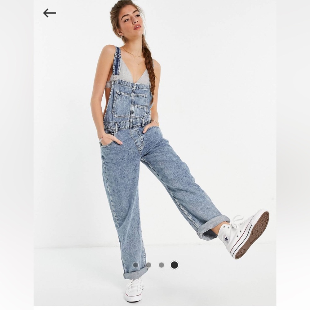 Free People We the Free ziggy denim overalls in light wash